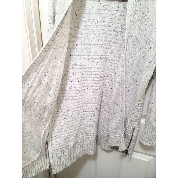 Talbots Women's Open-Front Speckled Cardigan With Zippered Sides - Picture 6 of 12